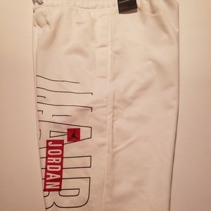 Nike Air Jordan White Jumpman Fleece Shorts